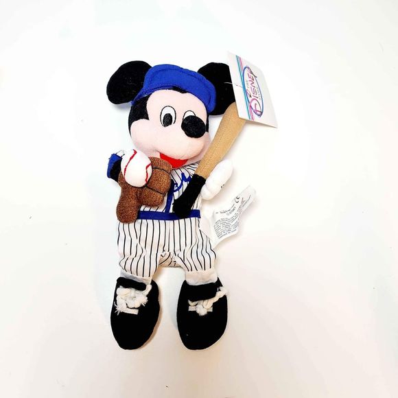 Disney Other - Mickey Mouse Baseball Disney Store Company Plush Beanie Baby Stuff Toy Vintage
